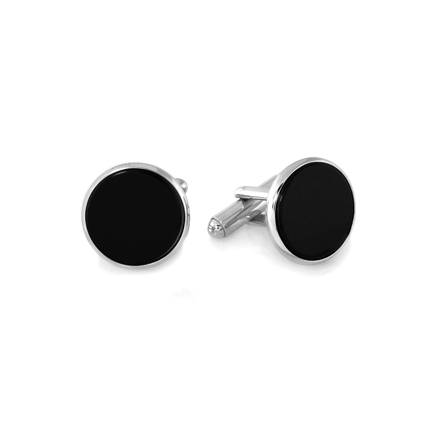 Round Onyx Cufflinks