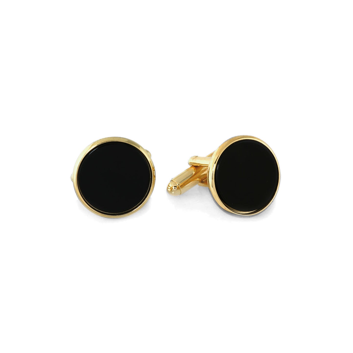 Round Onyx Cufflinks