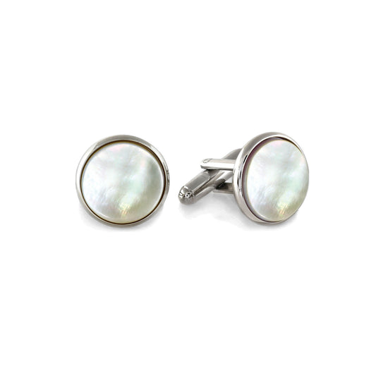 Round Mother of Pearl Cufflinks