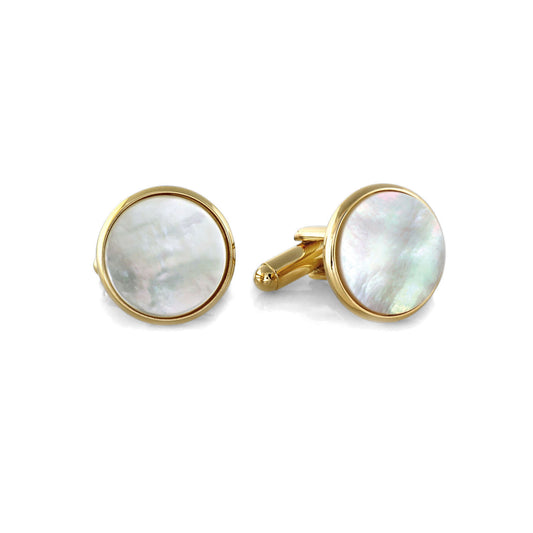 Round Mother of Pearl Cufflinks