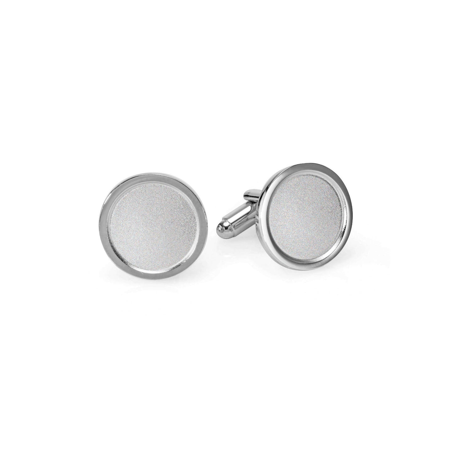 Round Rimmed Sandblasted Cufflinks