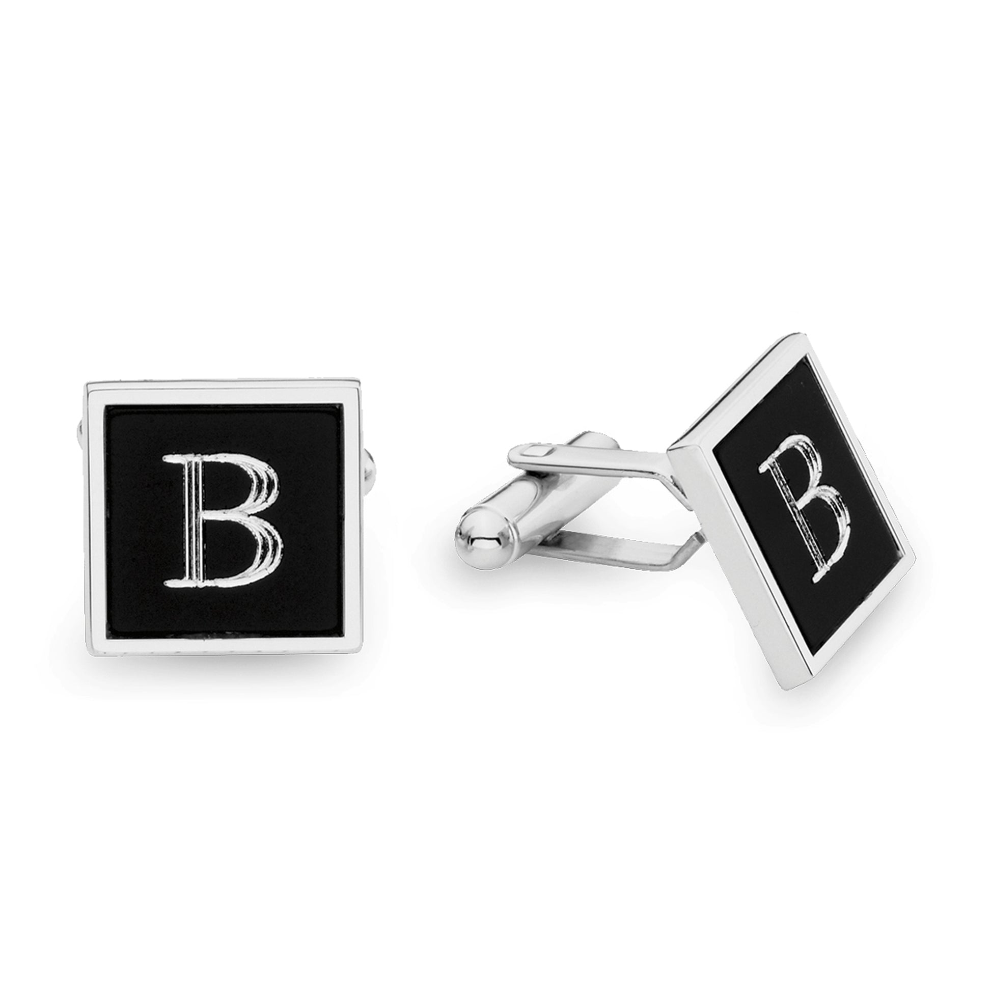 Square Cufflinks with Black Aluminum