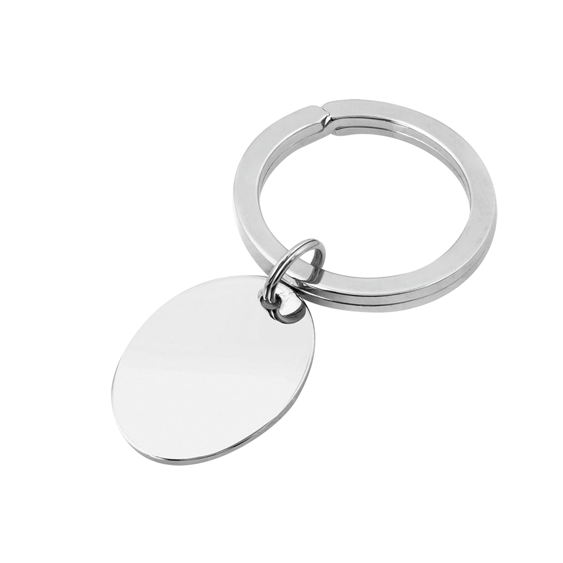 Polished Oval Key Ring