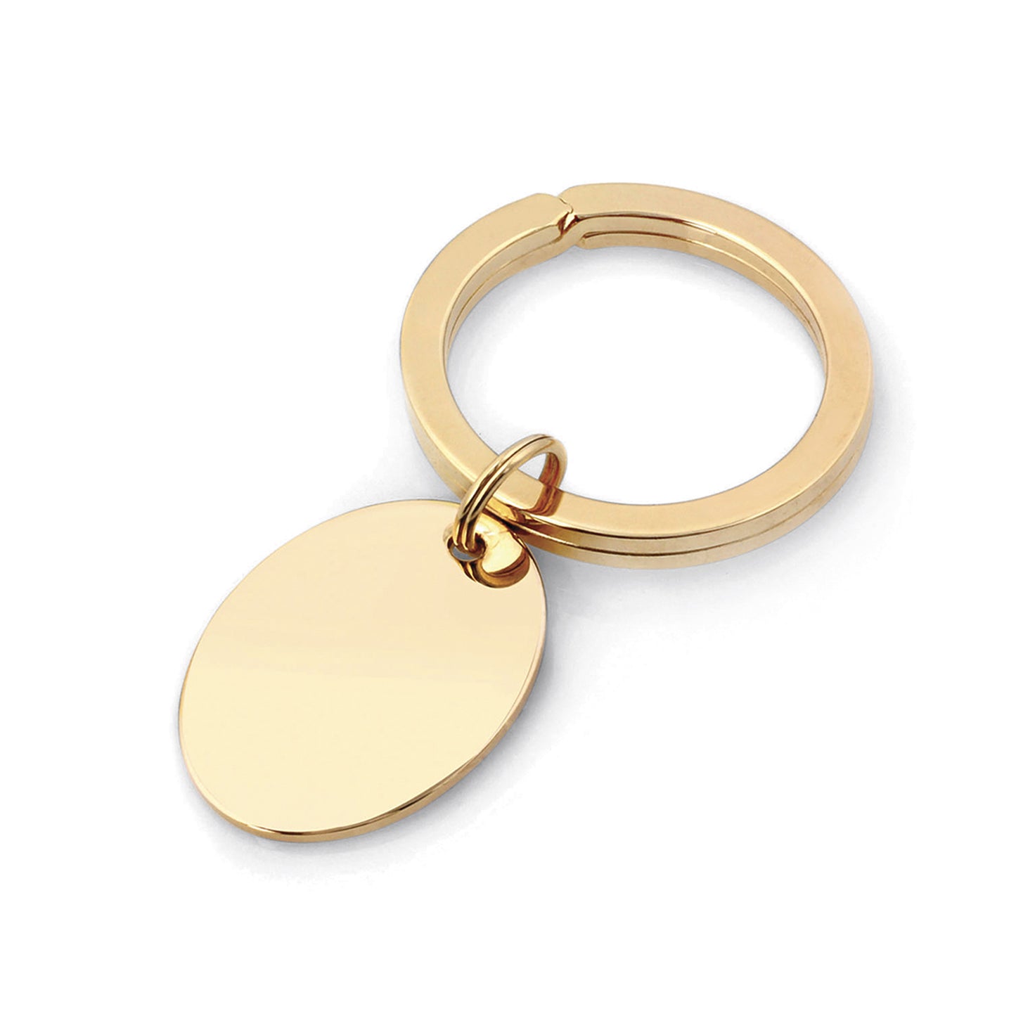 Polished Oval Key Ring