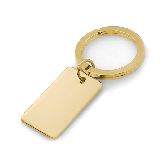 Polished Rectangle Key Ring