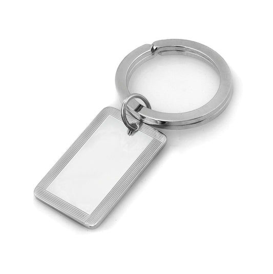 Polished Key Ring with Lined Border