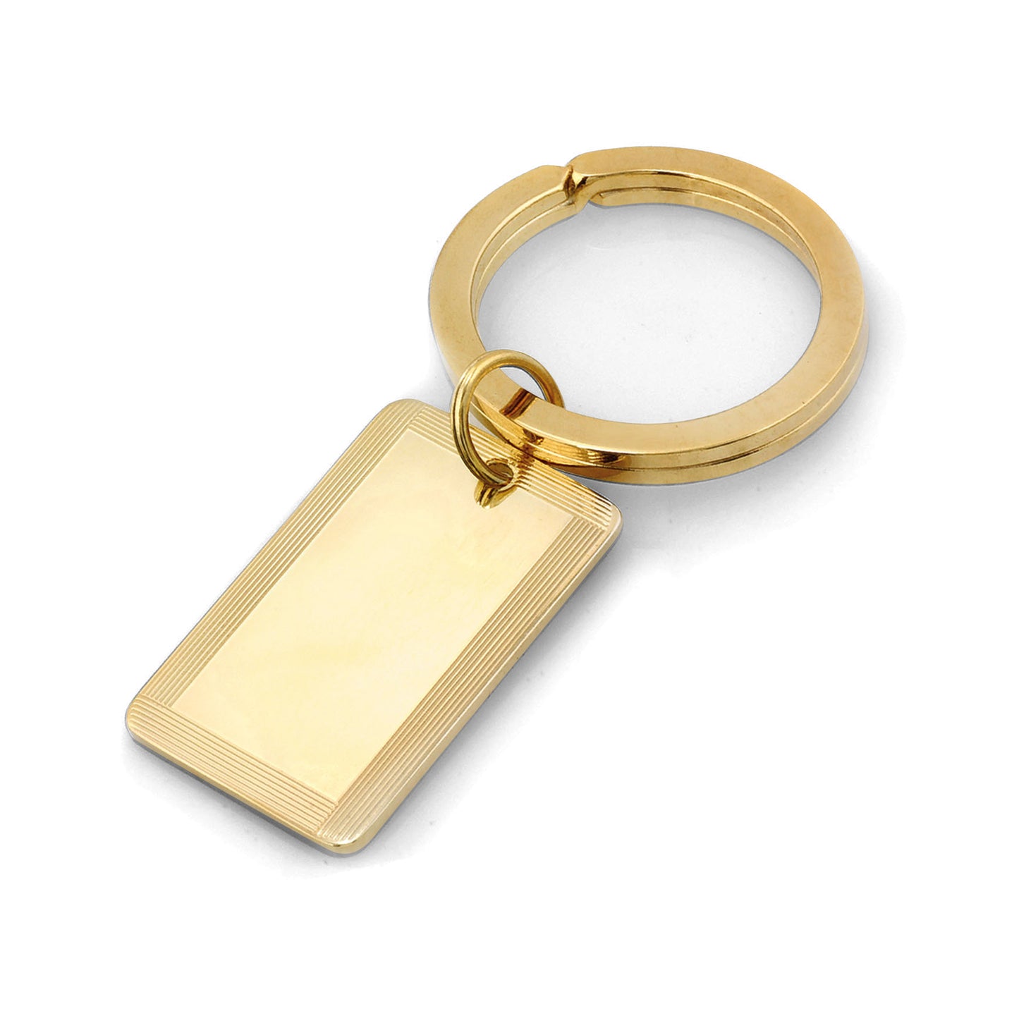 Polished Key Ring with Lined Border