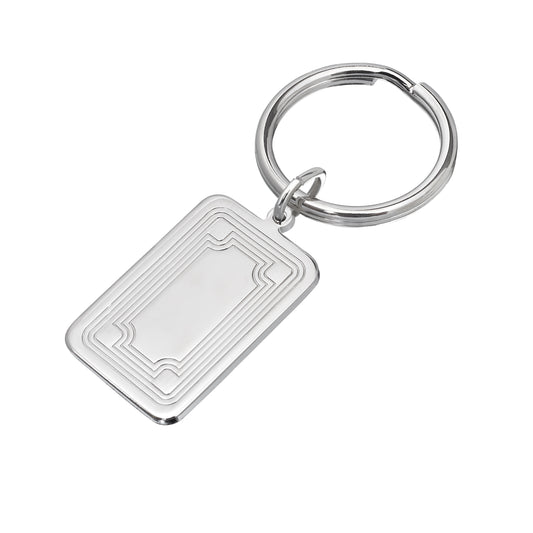 Polished Key Ring with Fancy Border