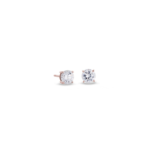 Prong Set Round Simulated Diamond Stud Earrings