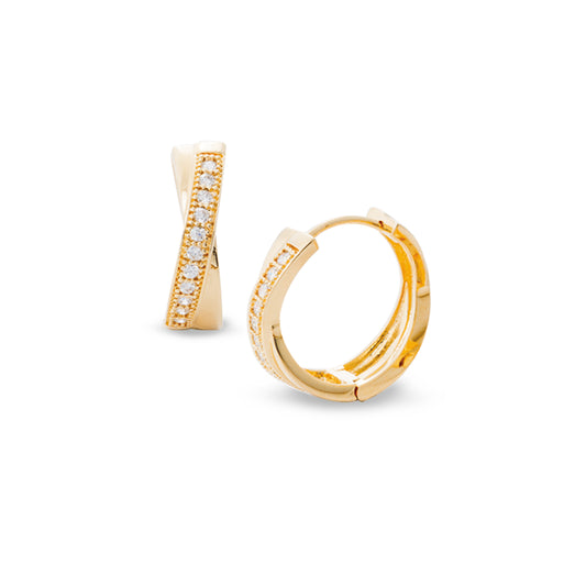 Criss Cross Huggie Earrings