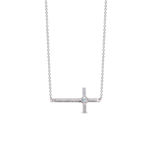 Sideways Cross Necklace