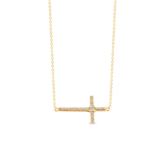 Sideways Cross Necklace