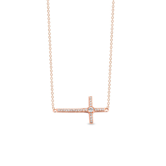 Sideways Cross Necklace