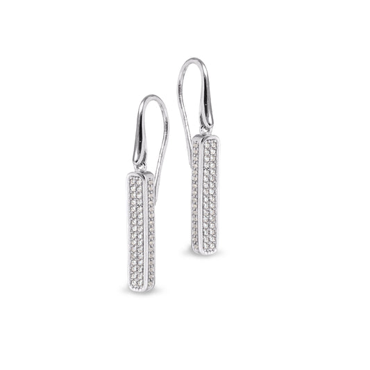 Three Sided Bar Drop Earrings