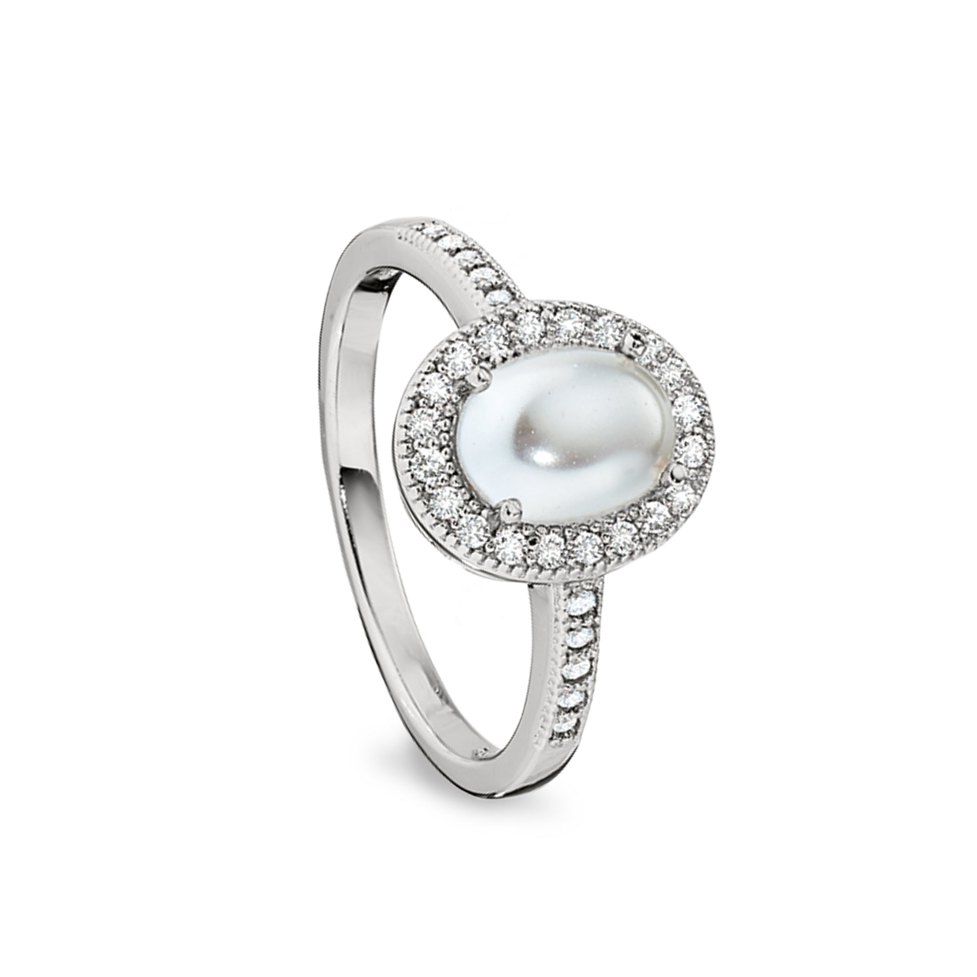 Cabochon Cut Pearl Ring