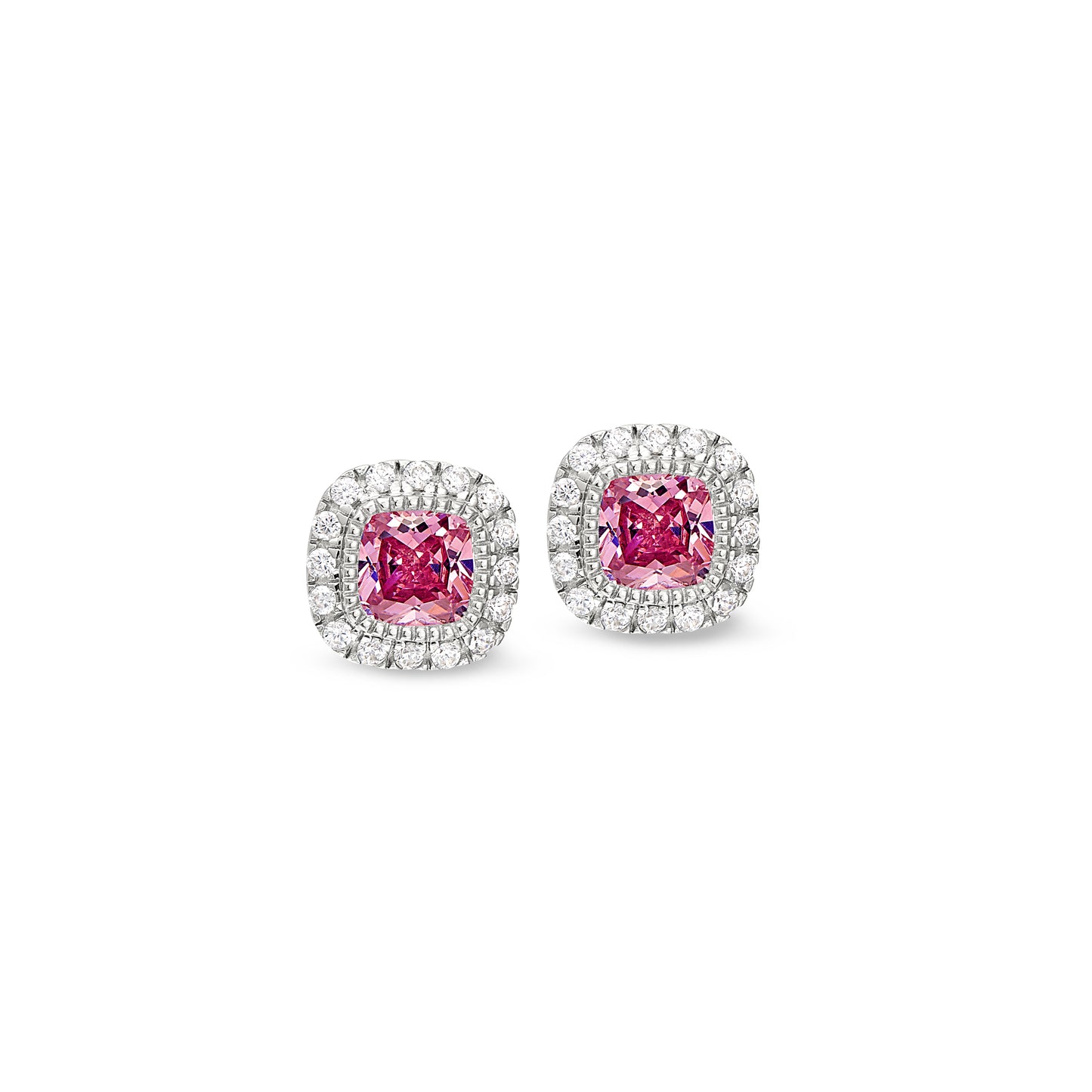 Cushion Cut October Birthstone Stud Earrings