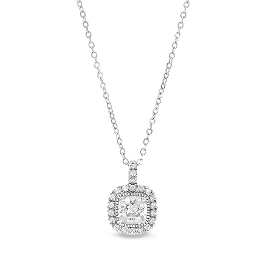 Cushion Cut April Birthstone Pendant