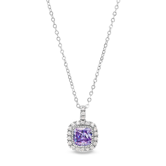 Cushion Cut June Birthstone Pendant