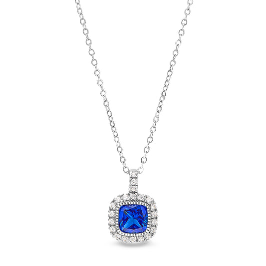 Cushion Cut September Birthstone Pendant