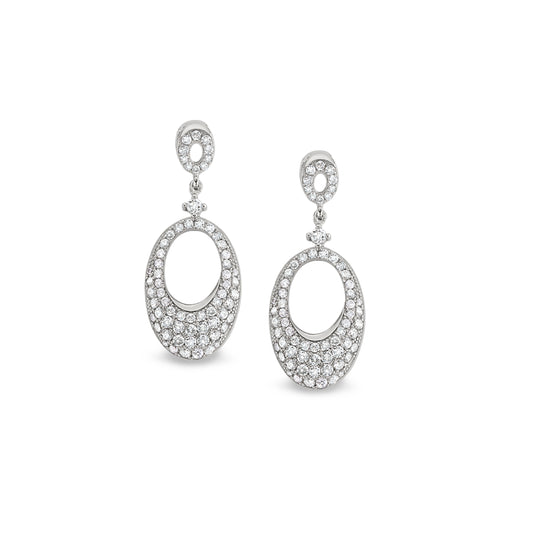 Graduated Open Oval Drop Earrings