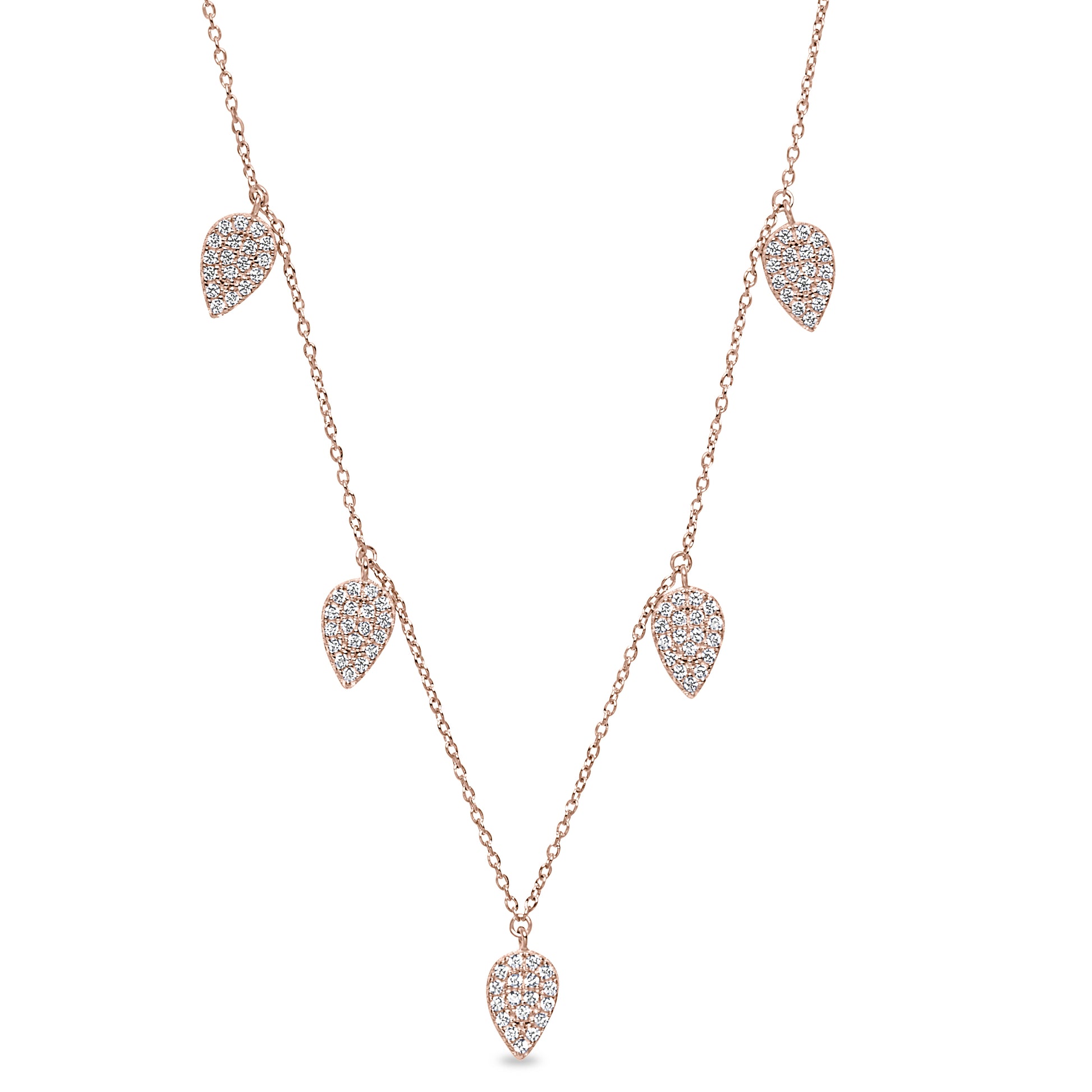 Five Floating Leaves Necklace