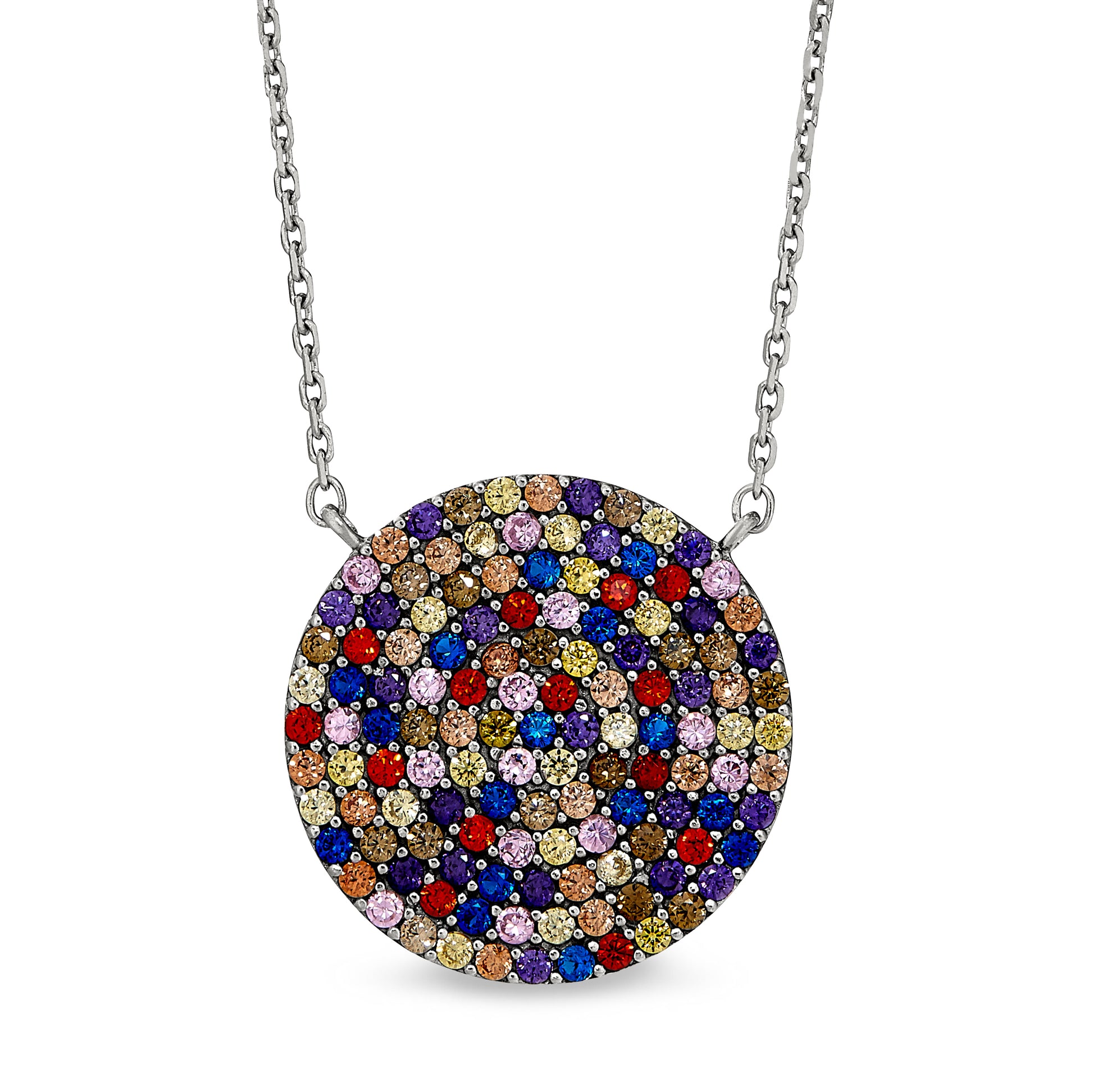 Big Multicolored Circle Necklace