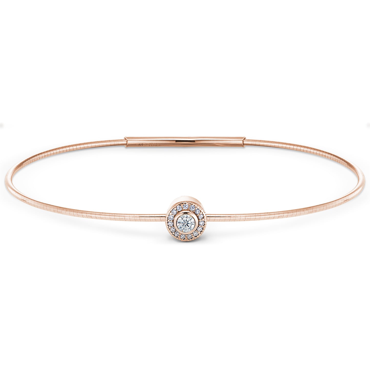 April Birthstone Bangle Bracelet