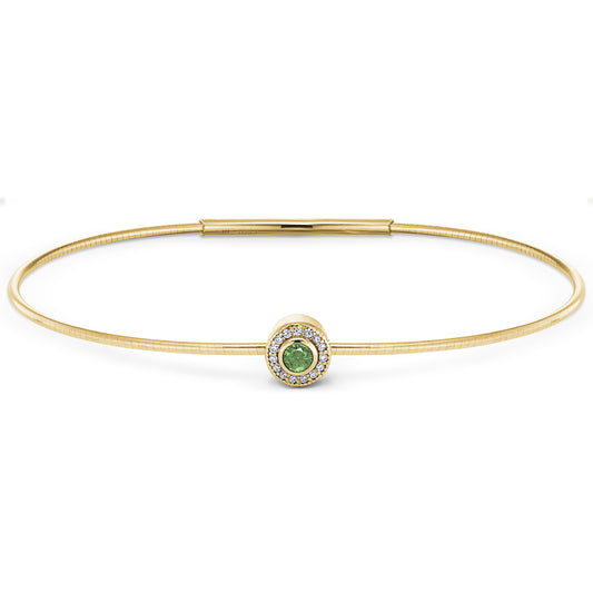 August Birthstone Bangle Bracelet