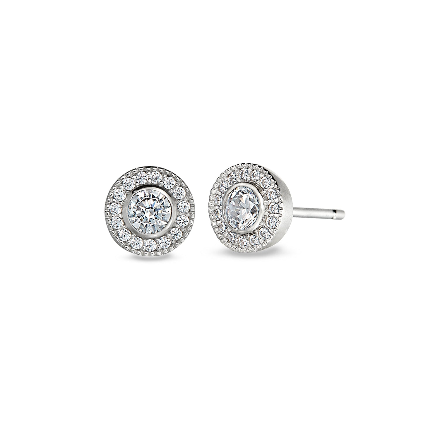 April Birthstone Stud Earrings