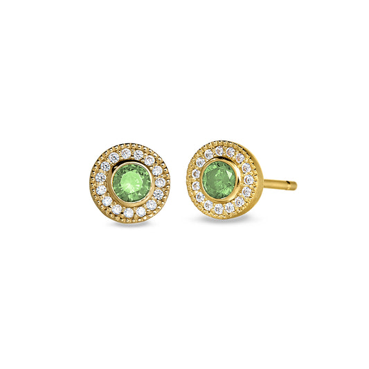 August Birthstone Stud Earrings