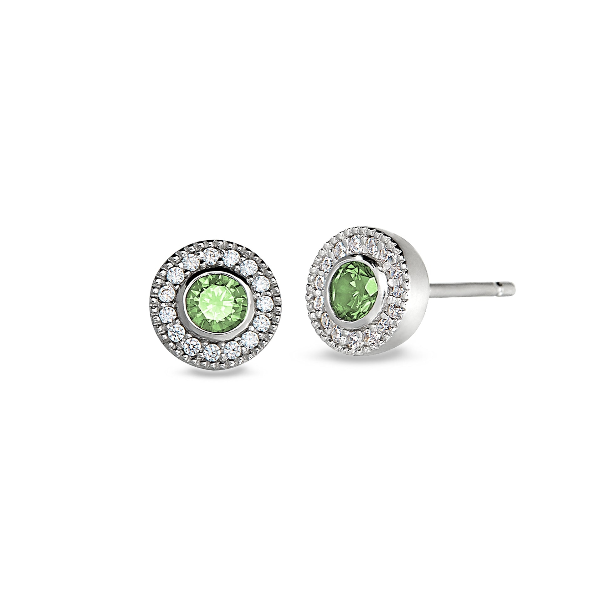 August Birthstone Stud Earrings