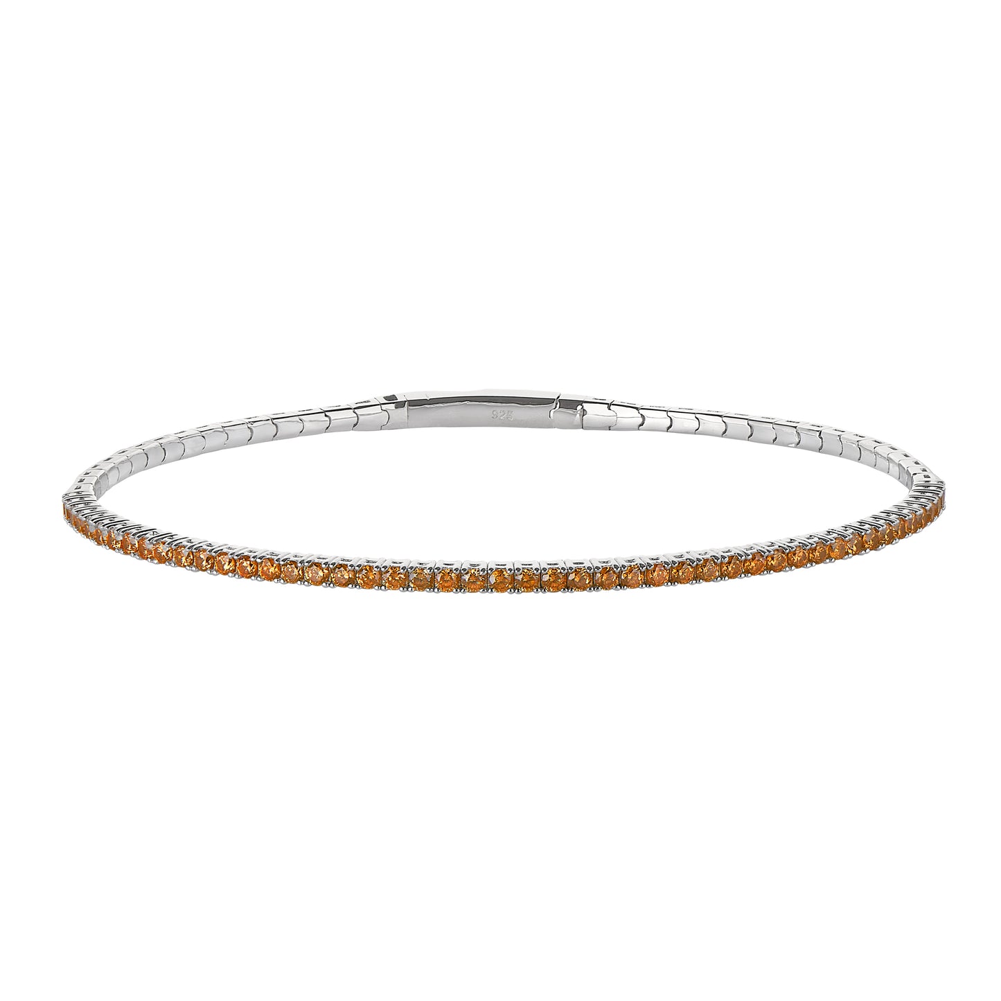 November Citrine Birthstone Flexible Tennis Bracelet