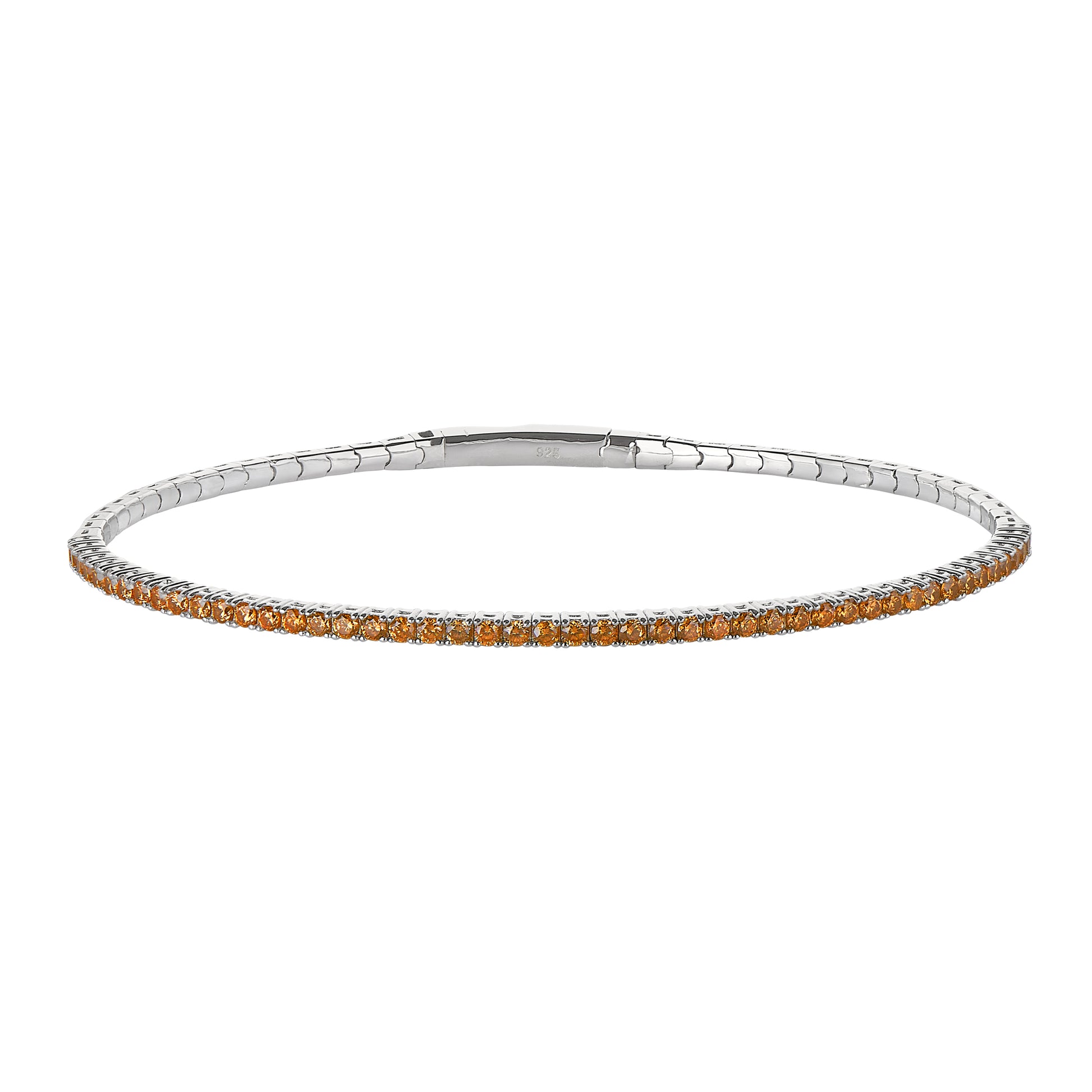 November Citrine Birthstone Flexible Tennis Bracelet