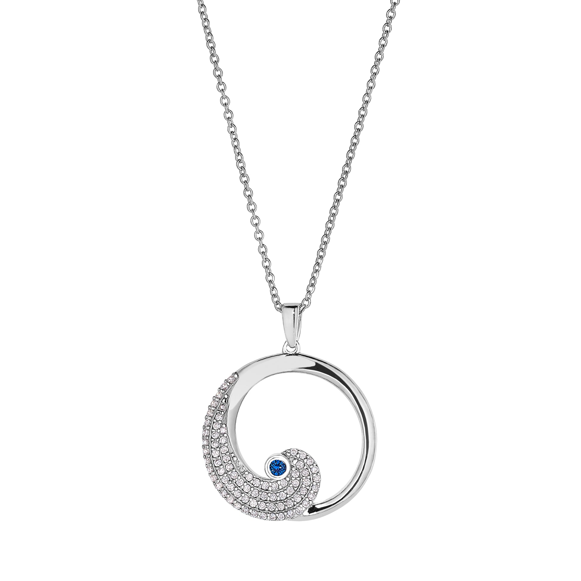 September Sapphire Birthstone  Pendant