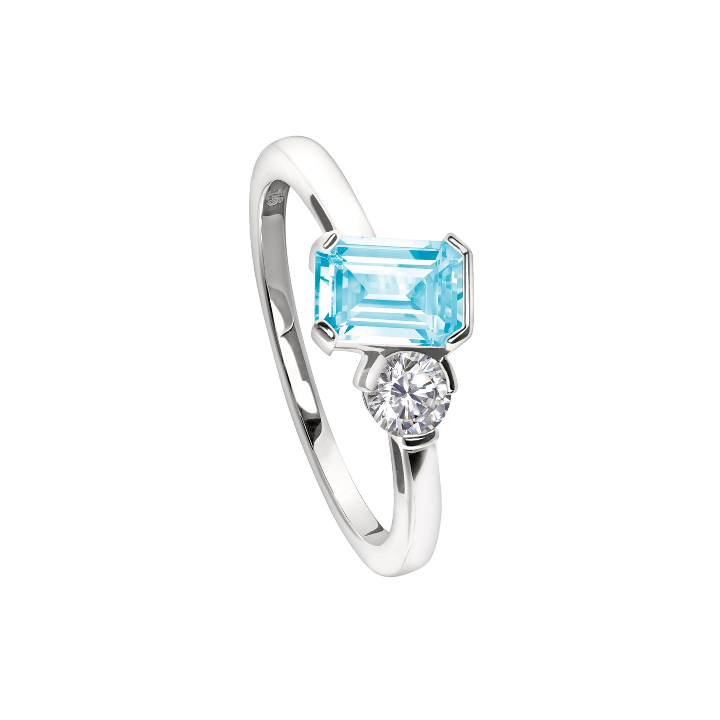 March Emerald Cut Birthstone Ring (BL2441R3)