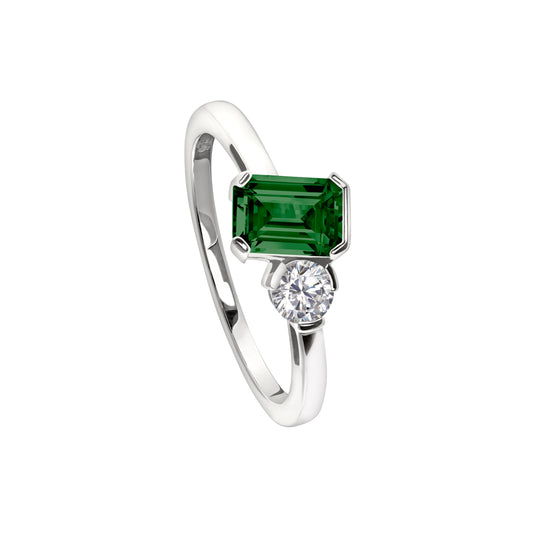 May Emerald Cut Birthstone Ring (BL2441R5)