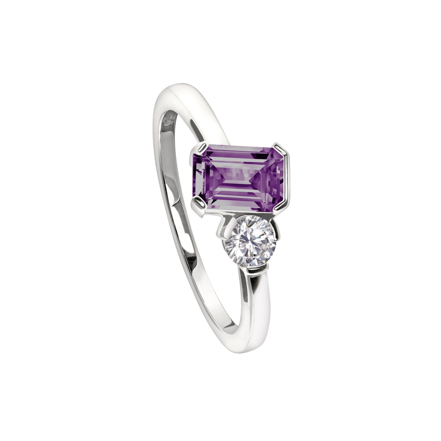 June Emerald Cut Birthstone Ring (BL2441R6)