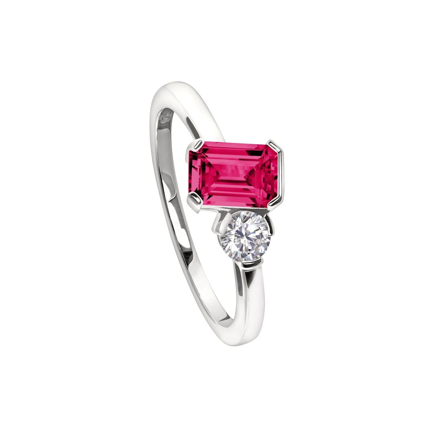 July Emerald Cut Birthstone Ring (BL2441R7)