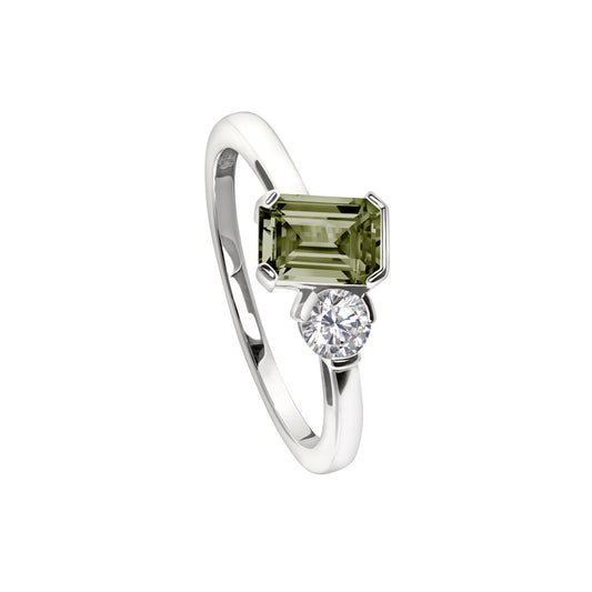 August Emerald Cut Birthstone Ring (BL2441R8)