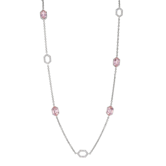 Morganite Hexagon Station Chain   (BL2442CH)