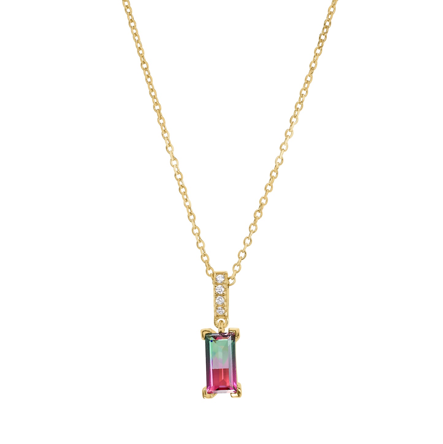 Watermelon Tourmaline Necklace