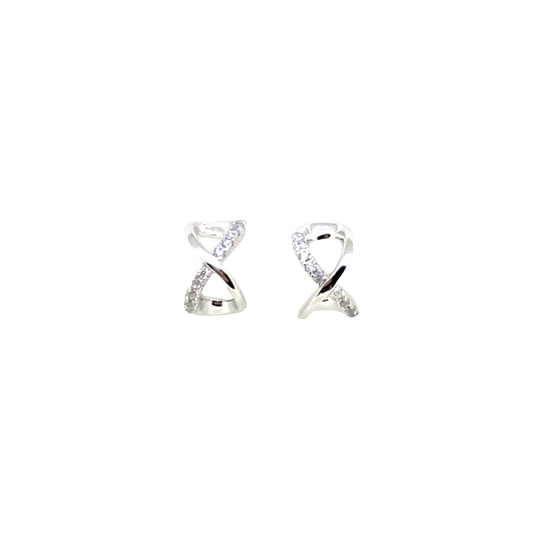 Infinity Huggie Stud Earrings