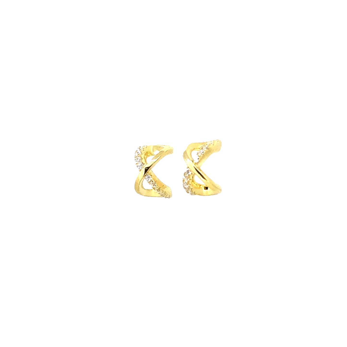 Infinity Huggie Stud Earrings