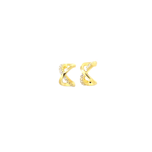 Infinity Huggie Stud Earrings