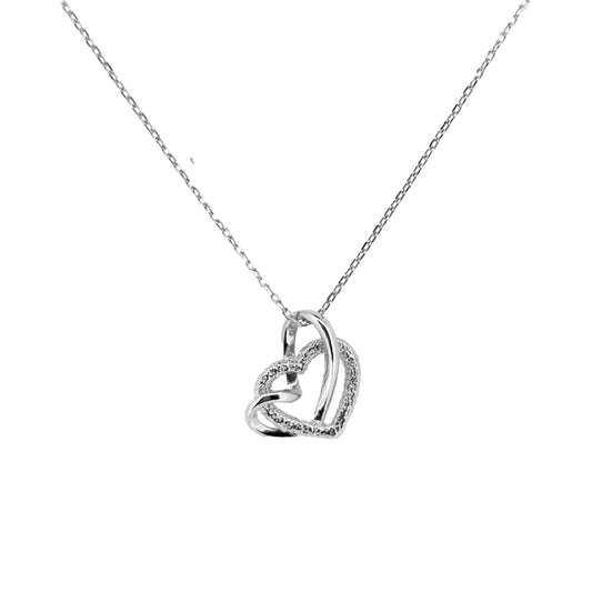 Interlocking Hearts Pendant   (BL3006N)