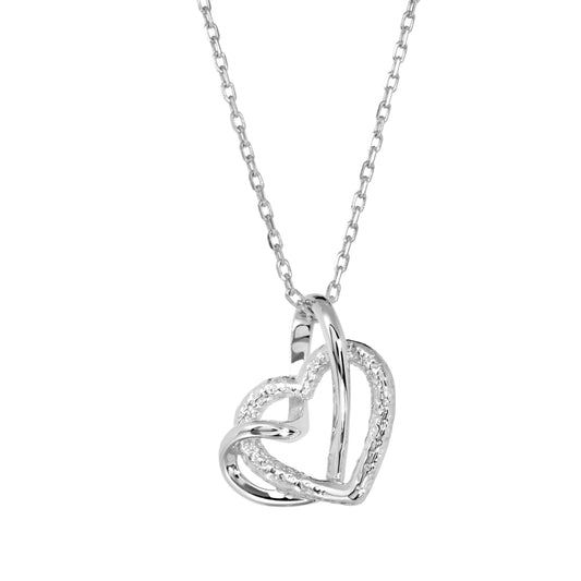 Interlocking Hearts Pendant   (BL3006N)