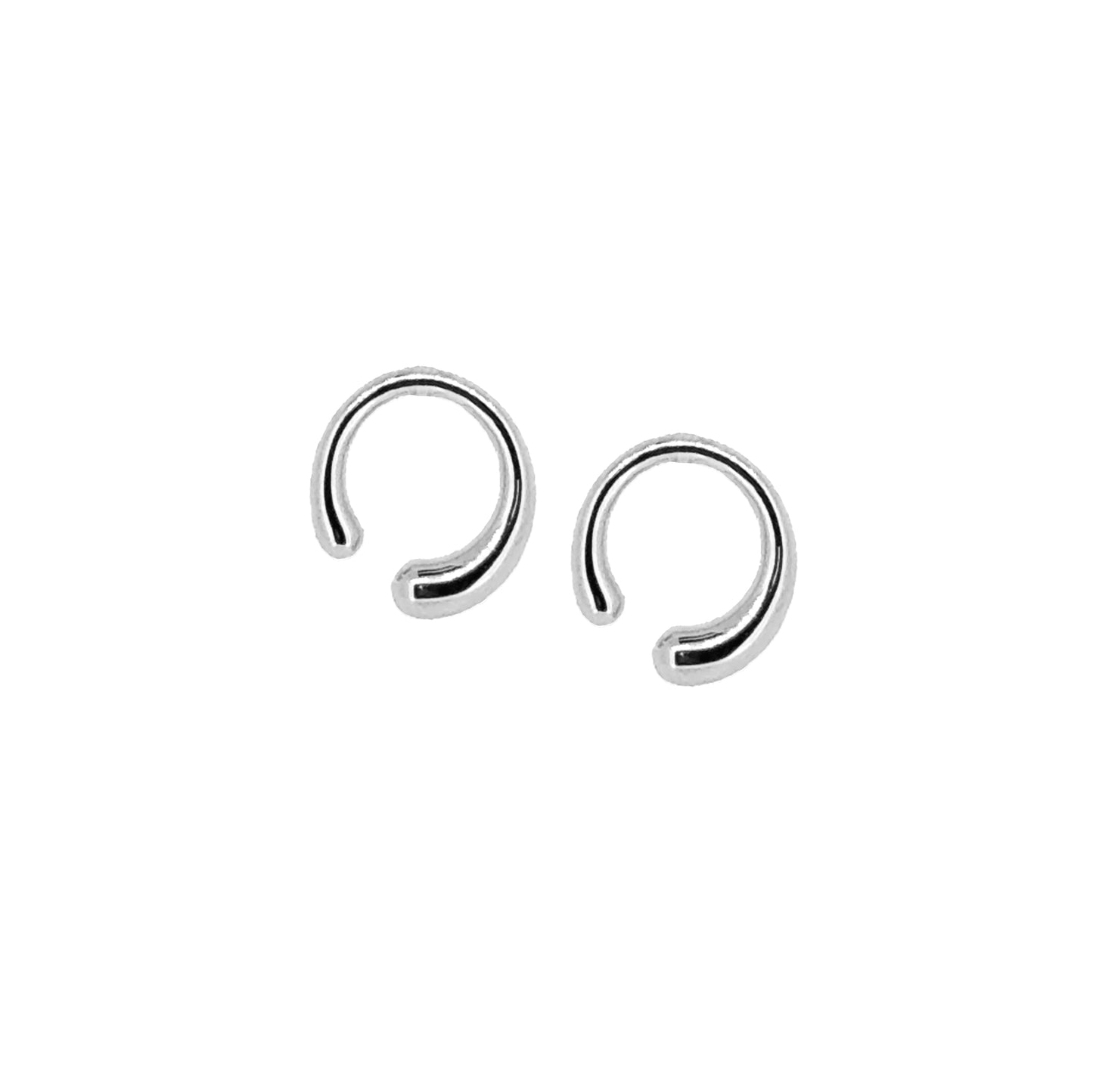 Tapered 3/4 Open Circle Stud Earrings   (BL3008E)