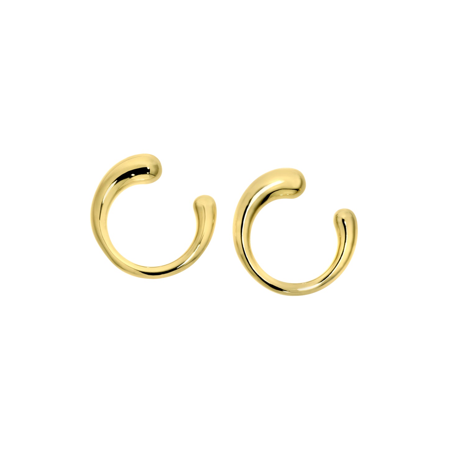 Tapered 3/4 Open Circle Stud Earrings   (BL3008EG)
