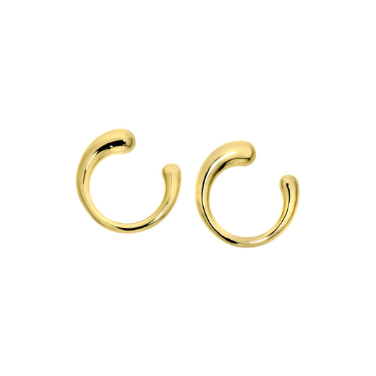 Tapered 3/4 Open Circle Stud Earrings   (BL3008EG)