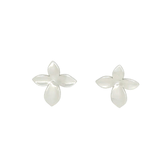 Asymetrical Flower Stud Earrings   (BL3013E)